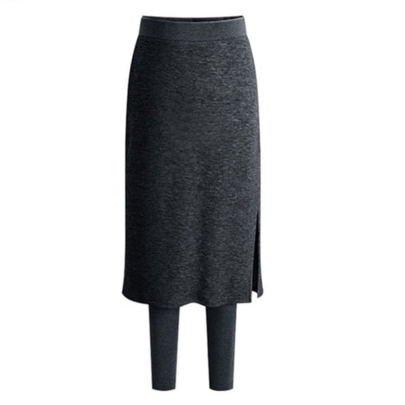 NAFUU Women Athletic Knee Length Skirts With Full Length Leggings Skorts Solid Color Leggings&Skirted Skorts For Women Yoga Leggings Versatile Pants