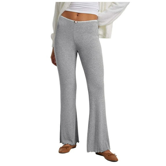 NAFUU Women's Bootcut Yoga Pants Low Rise Flare Leggings Stretch Bell Bottom Slim Fit Yoga Leggings Soft Workout Pants