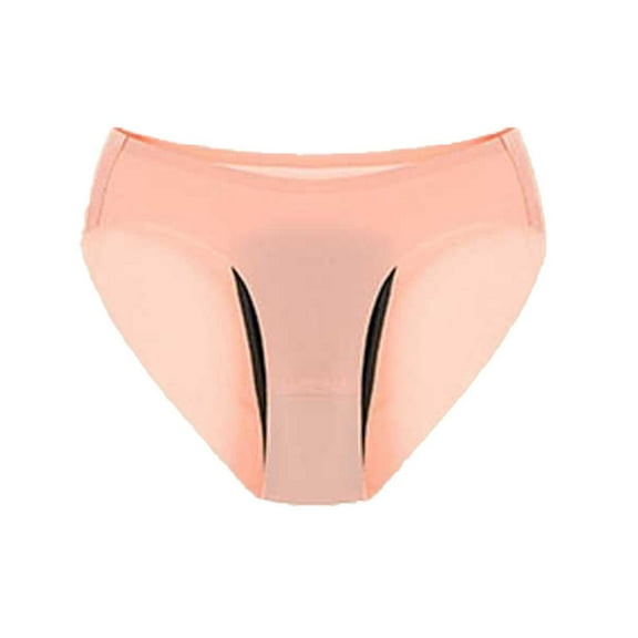NAFUU Women's Boyshorts Panties Women Silk Seamless Four Layer Absorbent Panties Period Underwear Absorbable Leak Proof Menstrual Briefs Comfort Underwear