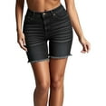 thumbnail image 1 of NAFUU Women's Denim Shorts Jean Shorts For Women High Waisted Stretchy Denim Shorts Trendy Casual Frayed Hem Summer Jorts Fashion Shorts, 1 of 5