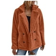 thumbnail image 1 of NAFUU Women's Fashion Winter Coats Womens Fleece Jackets Fuzzy Warm Coat Solid Color Casual Button Down Jacket Long Sleeve Outwear With Pockets Casual Winter Coats, 1 of 8