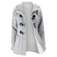 thumbnail image 1 of NAFUU Women's Fleece Jacket Womens Fashion Horn Button Fleece Thicken Coat With Hood Winter Warm Jacket Thicken Classic Outerwear Versatile Jackets, 1 of 5