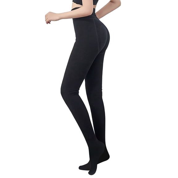 NAFUU Women's Footed Leggings Winter Thermal Stockings High Waisted Tights Pantyhose Yoga Pants Comfort Warm Trousers Stretchy Tight Pants Versatile Legging