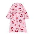 thumbnail image 1 of NAFUU Women's Robes Cute Bow Print Soft Flannel Winter Robe Cozy Bathrobe Christmas Pattern Bathrobes Sleepwear Loungewear Cold Weather Leisure Jammies, 1 of 9