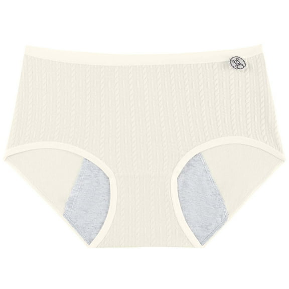 NAFUU Women's Seamless Underwear Plus Size Panties Leak Proof Period Underwear Breathable Menstrual Panties Full Coverage Briefs Comfy Stretch Underpants