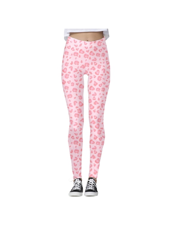 Womens Casual Pants Leopard Leggings High Waist Stretch Long Trousers Summer Vacation Bottoms Cute Pants For Women