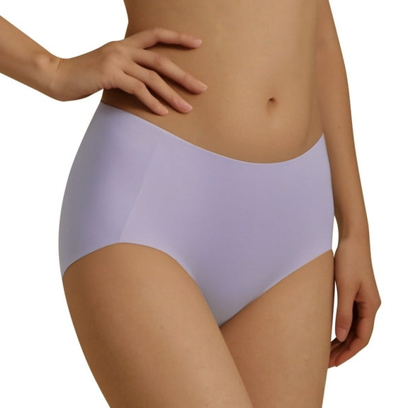 NAFUU Womens Seamless Briefs Women's Ice Silk Seamless Panties Thin Breathable Underwear Soft Full Coverage Stretch Sport Briefs Comfort Soft Underwear