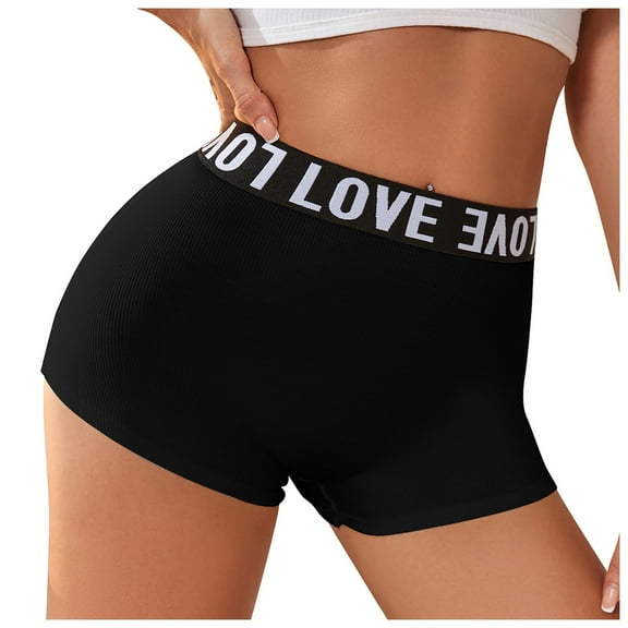 NAFUU Womens Underwear Panties Women's Breathable Mid Waist Lift Letter Printed Briefs Comfort Soft Underwear