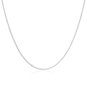 925 Sterling Silver 1.0mm Wheat Chain Necklace for Womenx-Includes jewelry box-16In