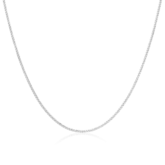 NAG.HC 925 Sterling Silver 1.0mm Wheat Chain Necklace for Womenx-Includes jewelry box-18In