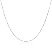 925 Sterling Silver 1.2MM Cable Necklace - Unisex Hypoallergenic Necklace for Men & Women-22In