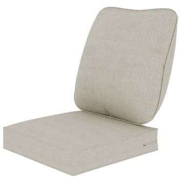 NAGA BAHNA Outdoor Deep Seat Cushions,24 x 24 Waterproof,Fade Resistant with Removable Cover