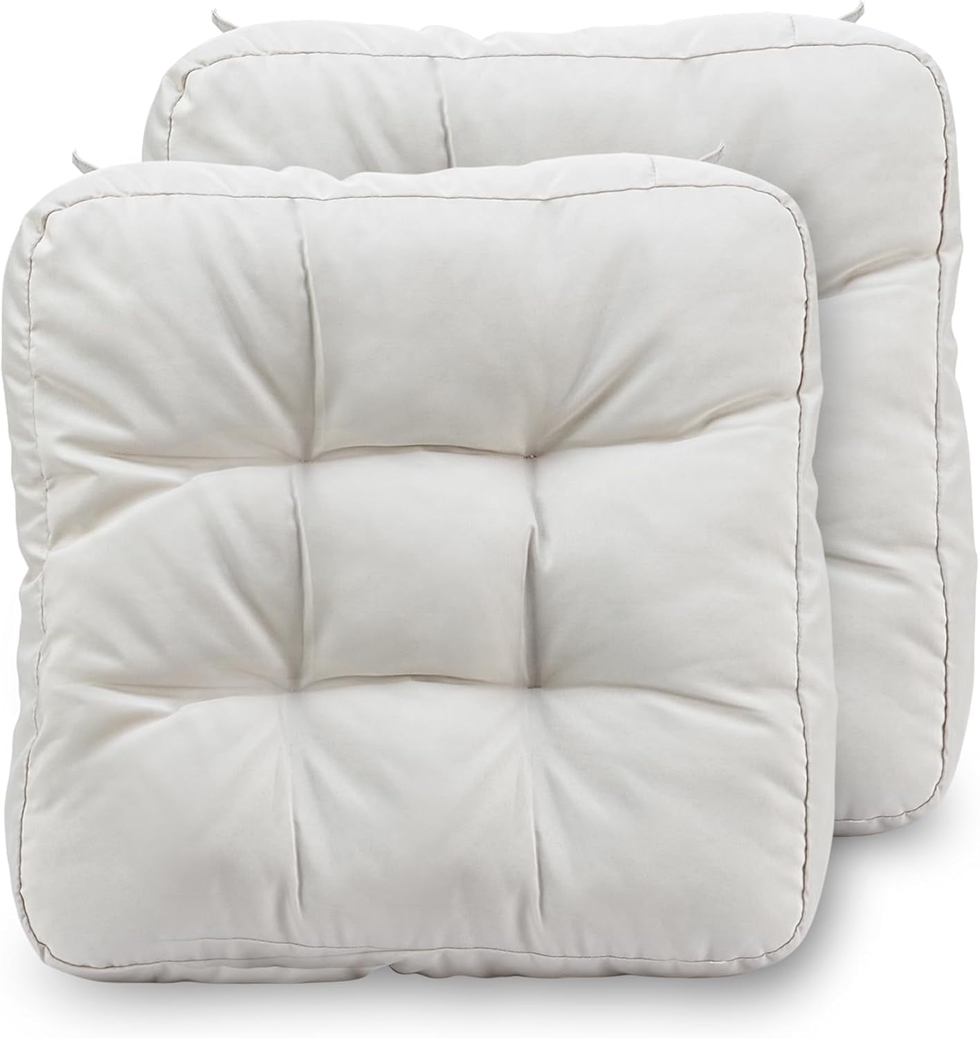 NAGA BAHNA Tufted Memory Foam Chair Cushions,16.5'' x 16.5'',Square ...