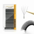 thumbnail image 1 of NAGARAKU 4D W Eyelash W Shape Premade Fans Eyelash Extensions Matte Black 0.07D16, 1 of 9