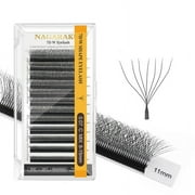 NAGARAKU 7D W Eyelash W Shape Premade Fans Eyelash Extensions Matte Black 0.07C8