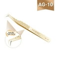 thumbnail image 1 of NAGARAKU AG Series High-Density Fiber Tip Anti-Slip Professional Tweezers for Eyelash Extensions AG-10, 1 of 7
