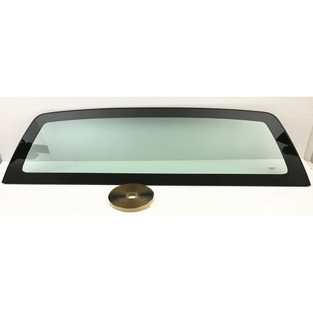 NAGD Stationary Rear Back Window Glass, Clear, Tempered Glass, Solar Controlled, Fits Ford F150 Pickup 2004-2014 Models, Includes Free Butyl Tape
