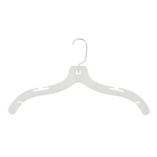 Slimline 17 Jacket Hanger - High Gloss White with Gold Hook