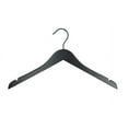 thumbnail image 1 of NAHANCO #20217BH 17" Black Wooden Top/Shirt Hangers with Black Hook (Pack 0f 100), 1 of 6