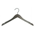 thumbnail image 1 of NAHANCO #20717 17" Low Gloss Espresso Wooden Shirt Hangers (Pack of 100), 1 of 2