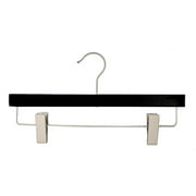 NAHANCO #21214RC 14" Low Gloss Black Skirt/Pant Hangers (Pack of 100)