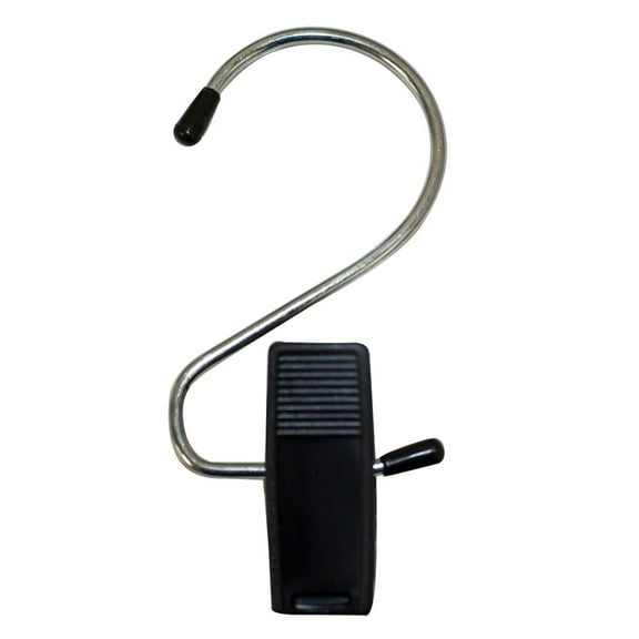 NAHANCO #610B 4 1/2" Black with Chrome Hook Hang Alls - Jaws Clip (Pack of 100)