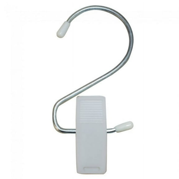 NAHANCO #610W12 4 1/2" White Plastic Hang all - Jaws Clip (Pack of 12)