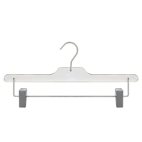 NAHANCO 90014RC50, 14" Acrylic Skirt/Pant Hanger, Clear (Pack of 50)