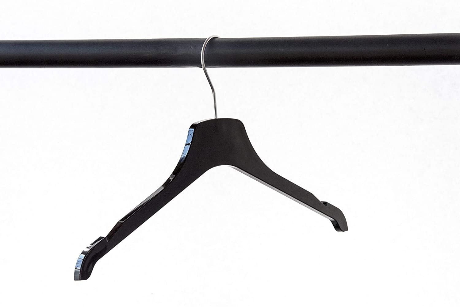 NAHANCO 9201750HU Acrylic Premium Shirt Hanger, 17", Black (Pack of 12)