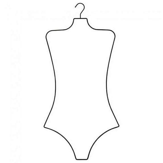 NAHANCO BFWB12 Ladies Wire Body Shape Swimwear/Bikini Hanger, Black (Pack of 12)