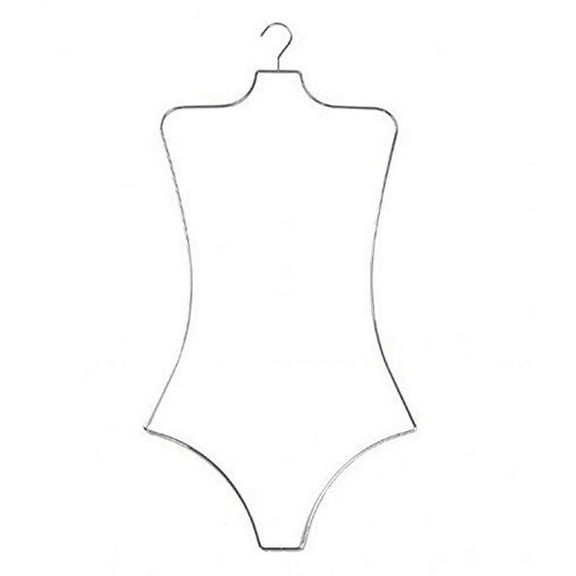 NAHANCO BFWC12 Ladies Wire Body Shape Swimwear/Bikini Hanger, Chrome (Pack of 12)