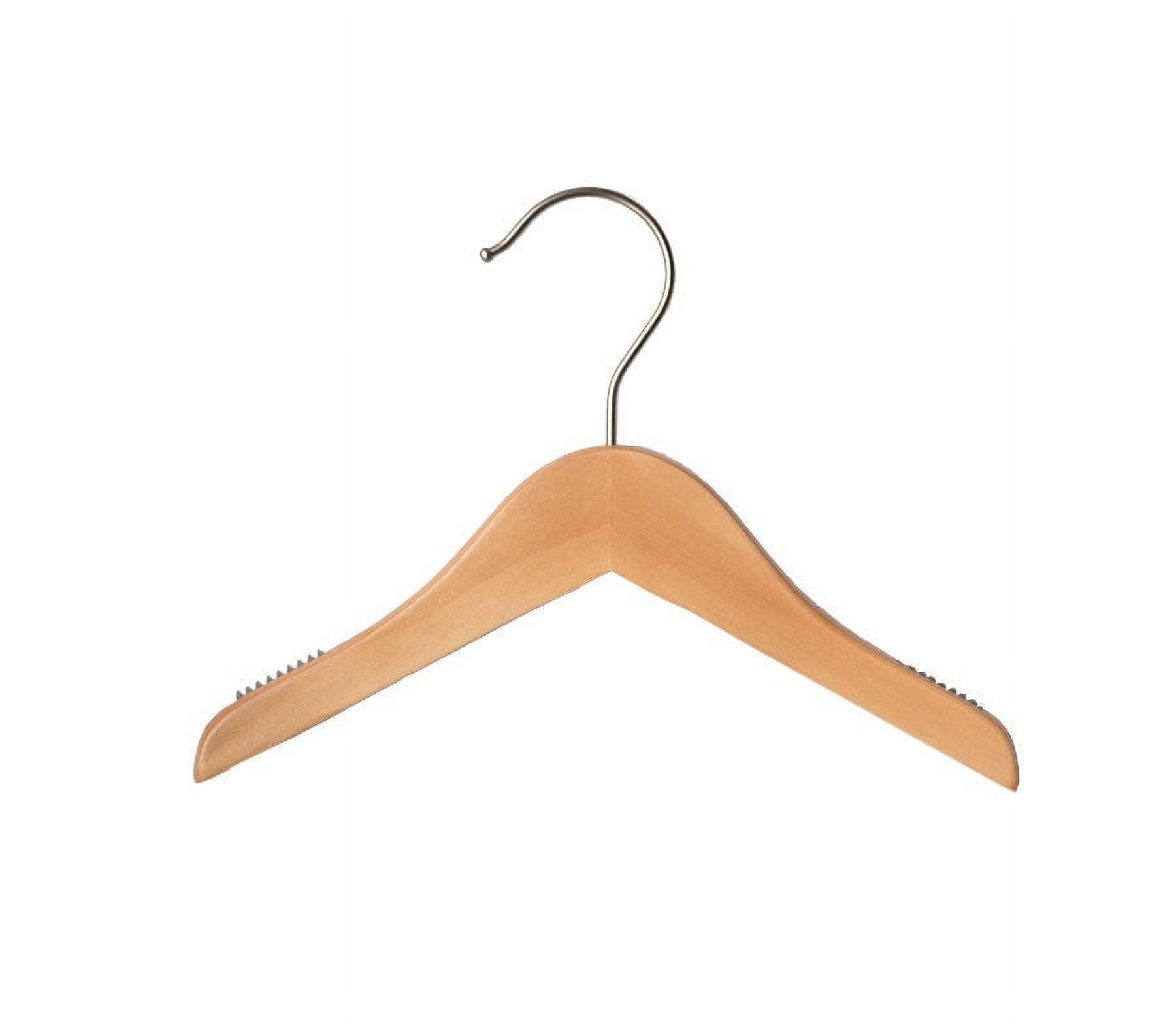 NAHANCO Baby/Infant Wooden Hangers, 10" - Low Gloss Natural, 25/CTN