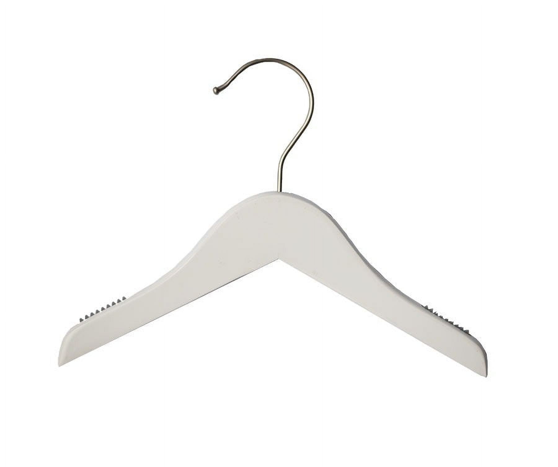 NAHANCO Baby/Infant Wooden Hangers, 10" - Low Gloss White, 100/CTN