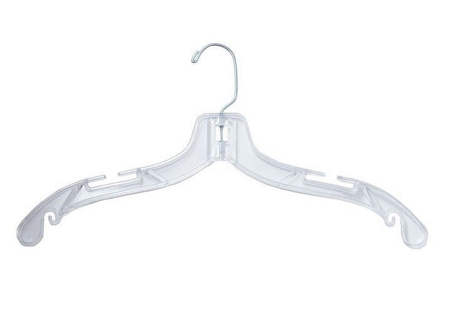 NAHANCO Jumbo weight plastic Bridal Hangers,17", Clear - 100/CTN
