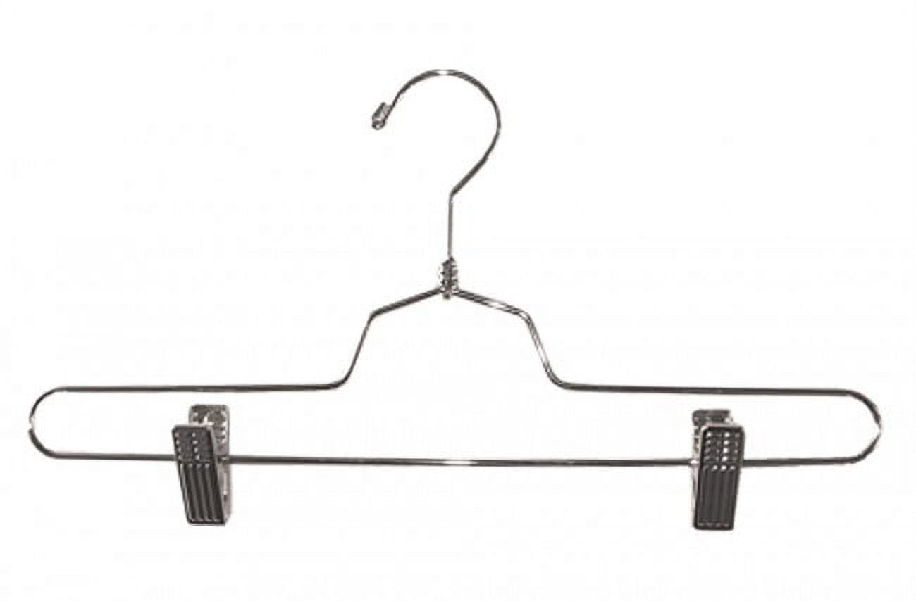 NAHANCO Metal Skirt/Pant Hangers - 14" Chrome - Home Use
