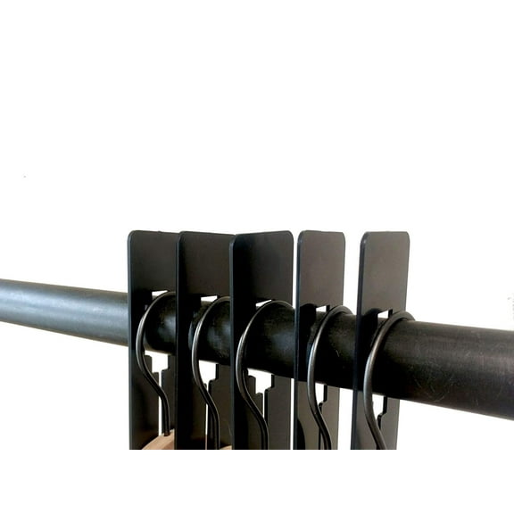 NAHANCO QSDBBLANK20, Black Rectangular Clothing Size Dividers, Blank, Kit of 20