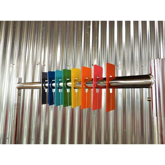NAHANCO QSDCKIT7, Mixed Colors, Rectangular Clothing Size Dividers, Blank, Kit of 16 (8 Colors, 2 Pieces Each)