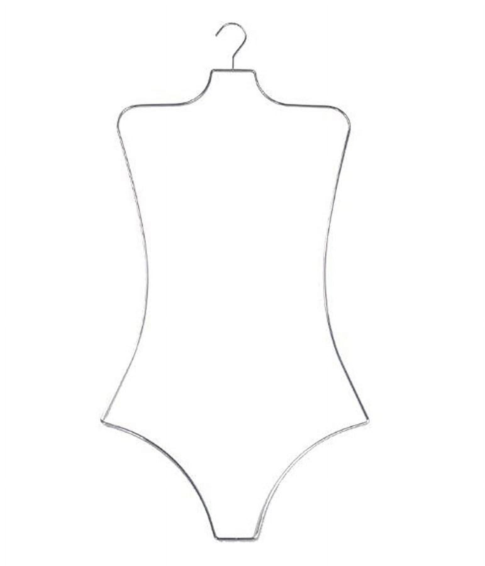 NAHANCO Wire Swimwear hanger, Chrome (Pack of 12)