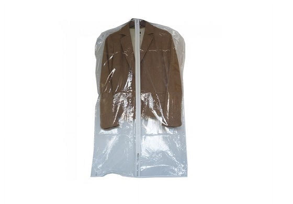 NAHANCO Zippered Suit Cover garment bags, 40", Clear- 100/CTN