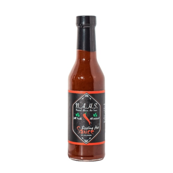 NAHS Sizzling Hot Sauce - Bold and Spicy Gourmet Condiment, 8oz Bottle