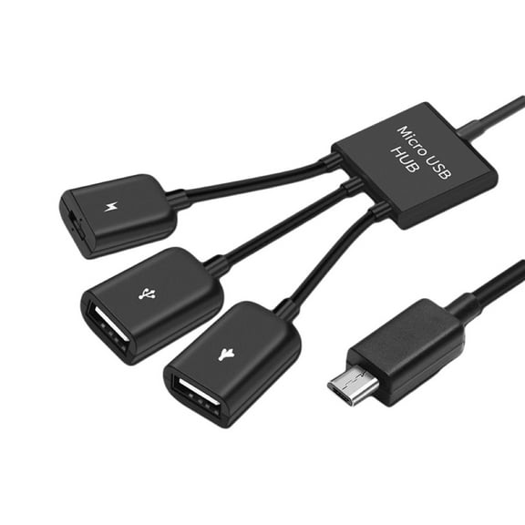 NAIERHG 20 cm 3 in 1 Micro USB OTG Data Cable Adapter Converter Hub for Mobile Phone
