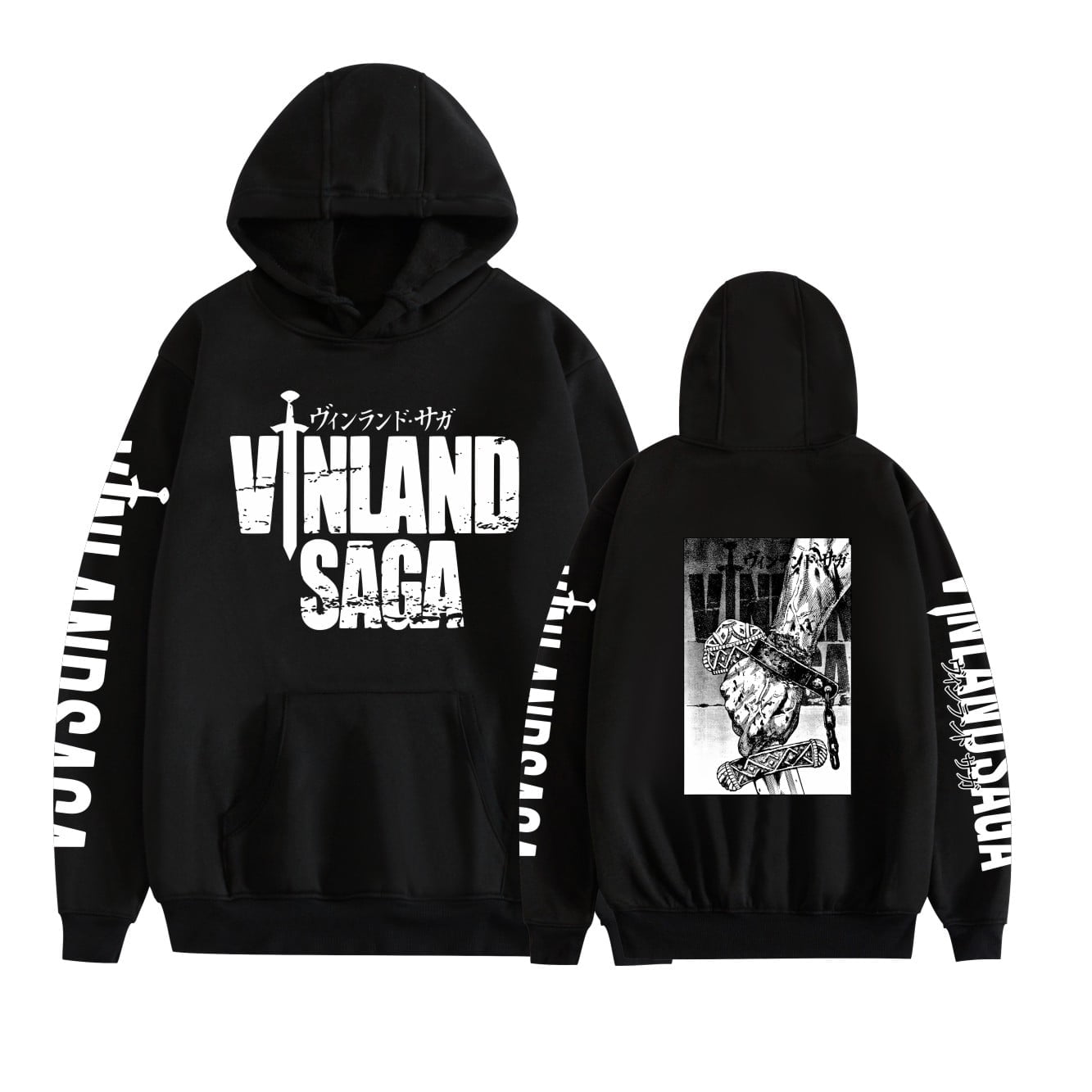 NAIKAIKU Vinland Saga Hoodie Unisex Long Sleeve Sweatshirt Anime Hooded Thorfinn Thorkell New Hoody Cosplay Walmart