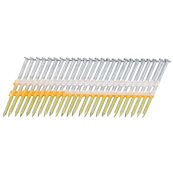 Metabo HPT 10161HPT Sheathing Nail, 7D, 2-3/8 in L, 21 ga Gauge, Steel, Hot-Dipped Galvanized, Full Round Head