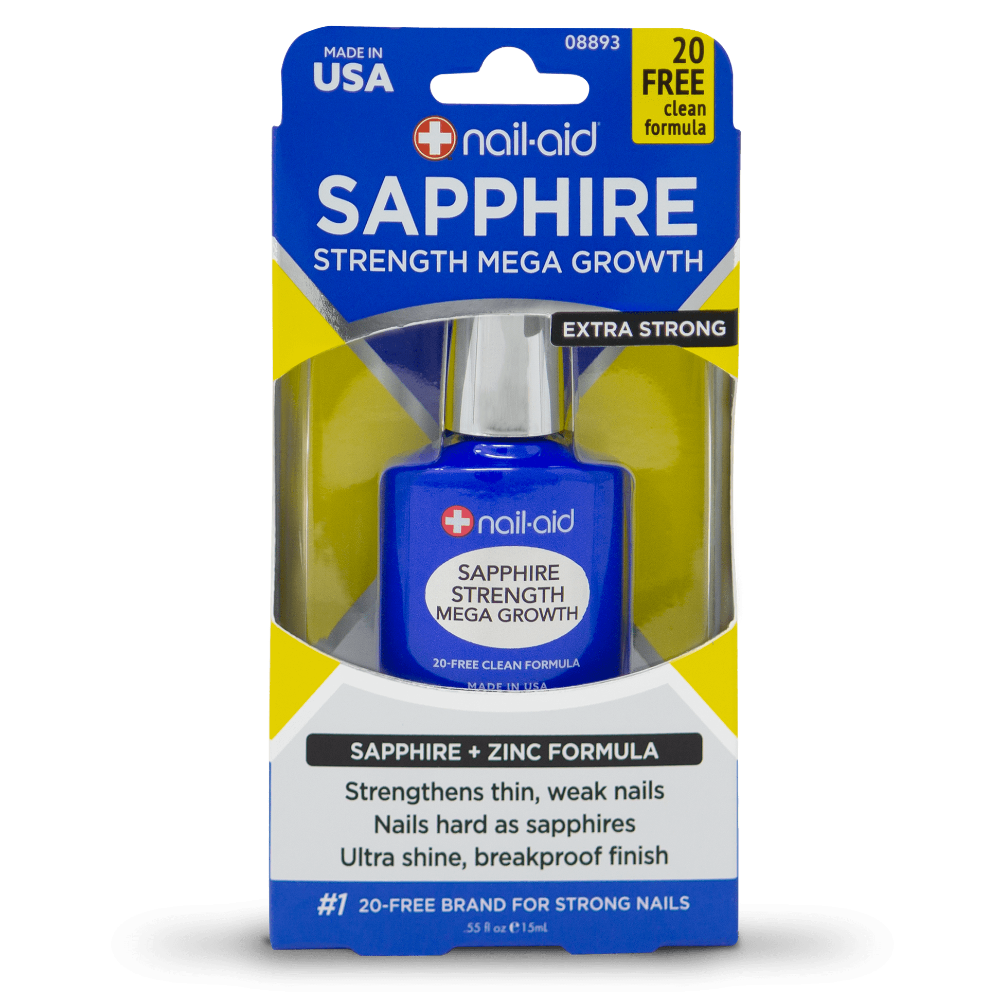 NAILAID Sapphire Strength Mega Growth Nail Polish, 0.55 fl oz