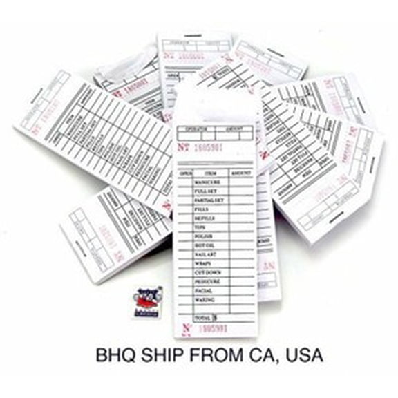 NAIL SALON TICKET CHECK BOOK (10PCS)