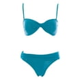 thumbnail image 1 of NAILA Women's GOA Bandeau Bikini Set Sz Medium Blue, 1 of 2