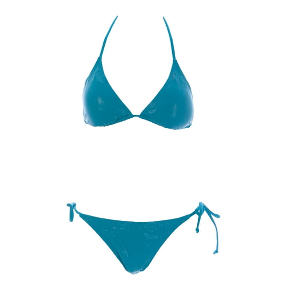 NAILA Women's Olive Triangle Bikini Set Sz Extra Small Blue
