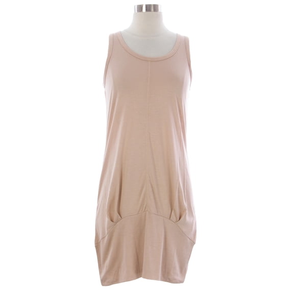 NAILA Women's Sleeveless Kochi Dress Sz Medium Light Brown