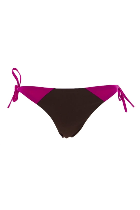 Women's Triangle Bikini Bottoms Sz Medium Brown/Pink