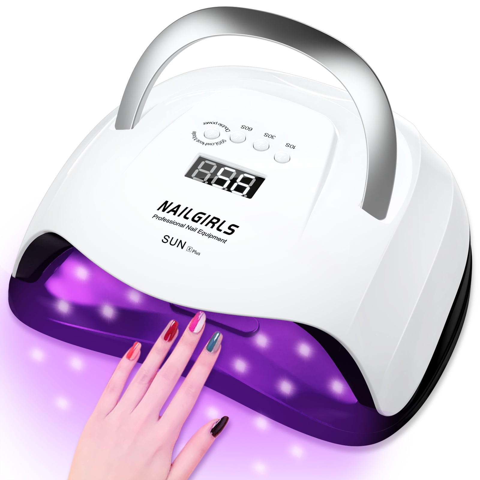 Ametoys 48W Rechargeable UV LED Gel Nail Lamp Dryer Quick-drying for All Nail Gels Polish Wireless LCD Display 5 Timer Setting Nail Art